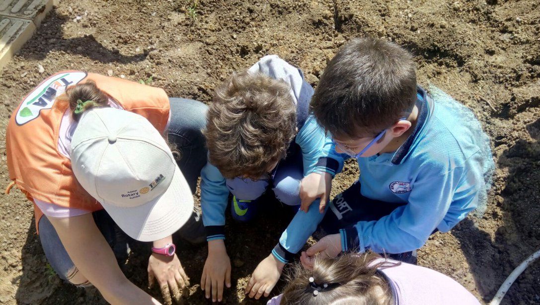 Bedri Rahmi Eyüboğlu İlkokulu-Öğrencilerimiz Uygulama Bahçesinde
